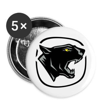 panther - Buttons groß 56 mm (5er Pack) - Weiß - Vorne