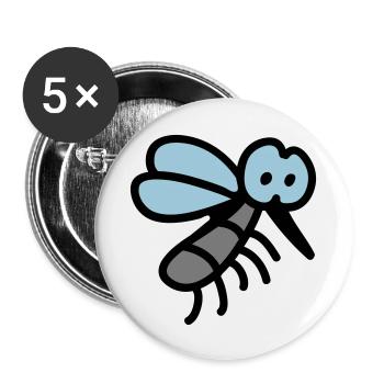 Mosquito - insect 3 - Buttons large 2.2''/56 mm (5-pack) - white - Front