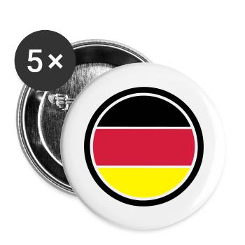 Allemagne emblème - Lot de 5 grands badges (56 mm) - blanc - Devant