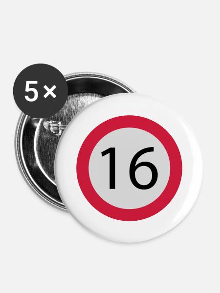 16 - Buttons groß 56 mm (5er Pack) - Weiß