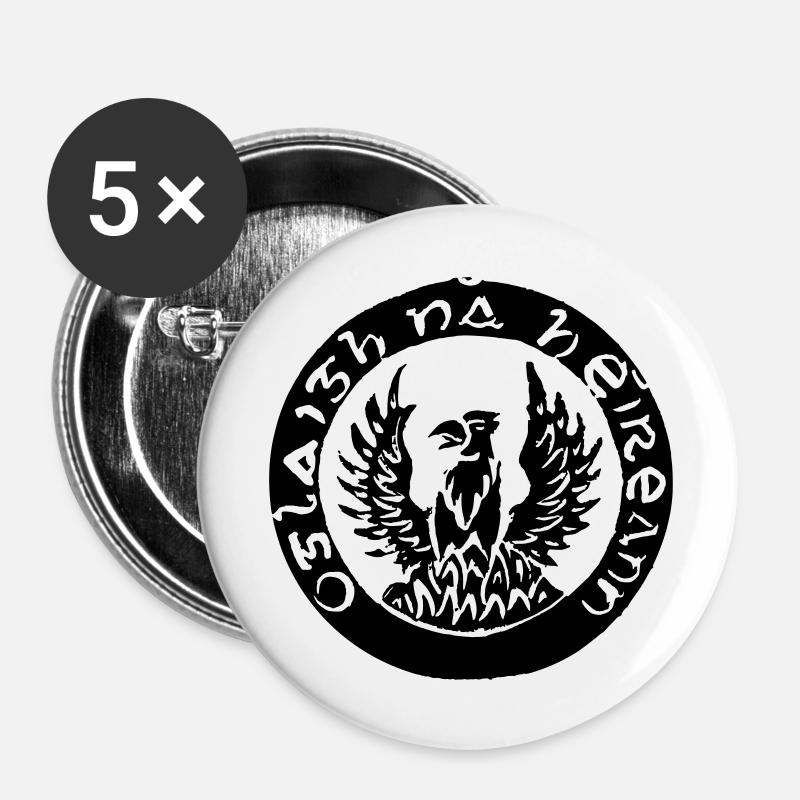 irish republican - Buttons large 2.2''/56 mm (5-pack) - white