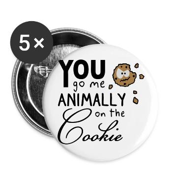 You go me on the cookie - Buttons groß 56 mm (5er Pack) - Weiß - Vorne