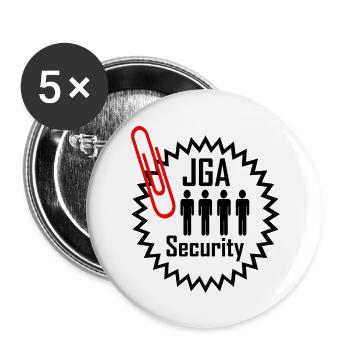 Junggesellenabschied - Buttons groß 56 mm (5er Pack) - Weiß - Vorne
