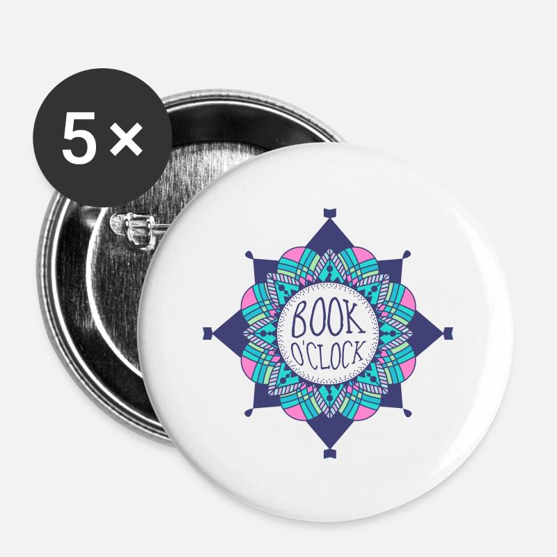 BookOclock - Buttons large 2.2''/56 mm (5-pack) - white