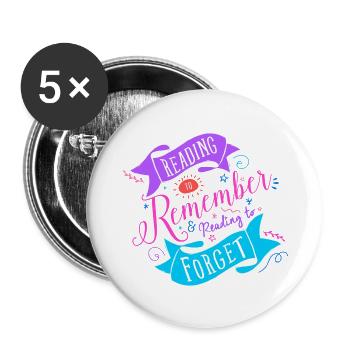 Reading to - Buttons large 2.2''/56 mm (5-pack) - white - Front