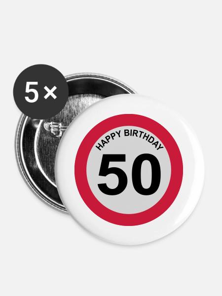 50 - Buttons groß 56 mm (5er Pack) - Weiß