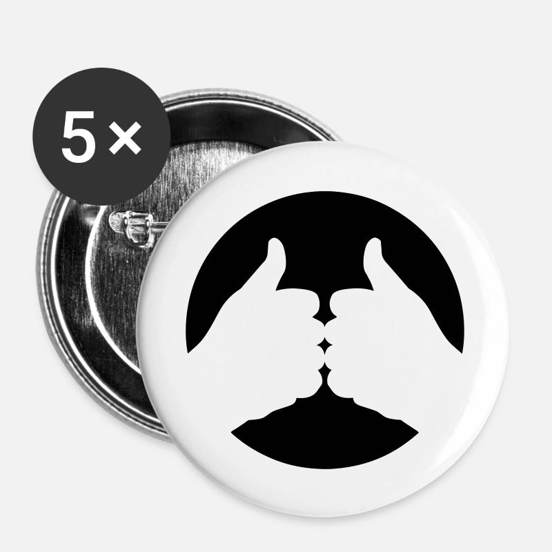Daumen - Buttons large 2.2''/56 mm (5-pack) - white