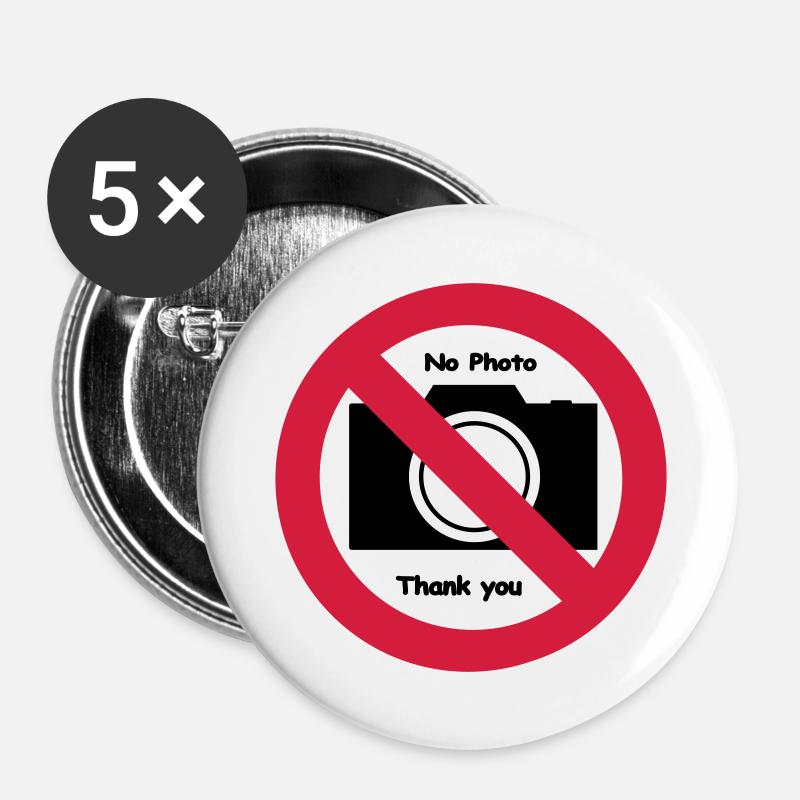 nophoto - Buttons large 2.2''/56 mm (5-pack) - white