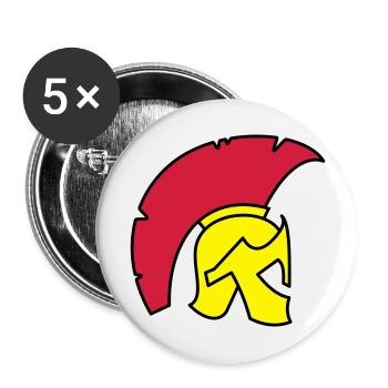 Spartan Helmet - Buttons large 2.2''/56 mm (5-pack) - white - Front