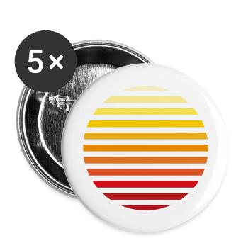 Sonnenaufgang - Lot de 5 grands badges (56 mm) - blanc - Devant