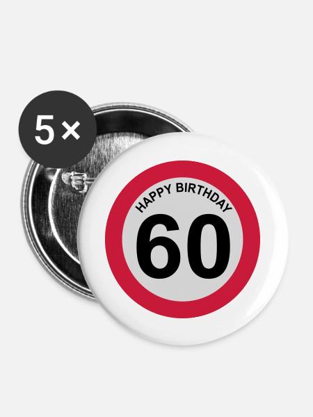 60 - Buttons groß 56 mm (5er Pack) - Weiß