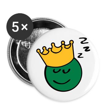 Erbsenkönig sleep - Buttons groß 56 mm (5er Pack) - Weiß - Vorne