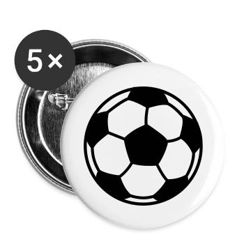 soccer football ball - Buttons large 2.2''/56 mm (5-pack) - white - Front