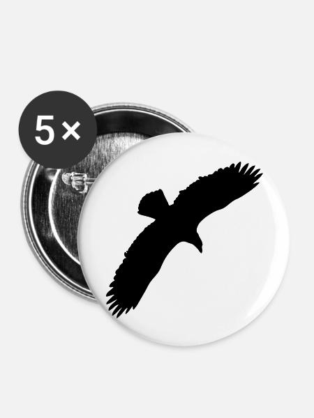 eagle - Buttons groß 56 mm (5er Pack) - Weiß