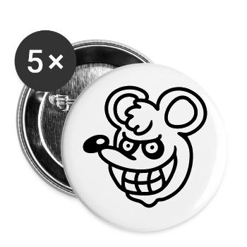 Vampire mouse - line - Buttons large 2.2''/56 mm (5-pack) - white - Front