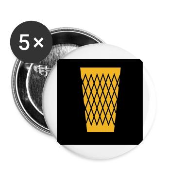 Mein Frankfurt Bembeltown - Buttons groß 56 mm (5er Pack) - Weiß - Vorne