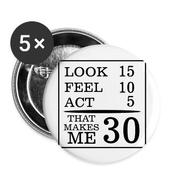 30 YEARS AND SO FRESH! - Buttons large 2.2''/56 mm (5-pack) - white - Front