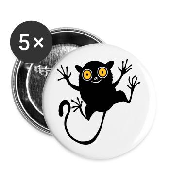 tarsier (for Kids) - Buttons large 2.2''/56 mm (5-pack) - white - Front