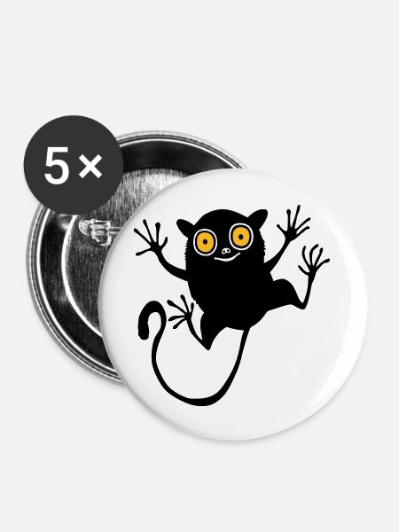 tarsier (for Kids) - Buttons large 2.2''/56 mm (5-pack) - white