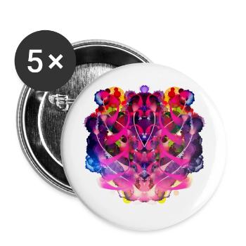 peng2 - Buttons groß 56 mm (5er Pack) - Weiß - Vorne