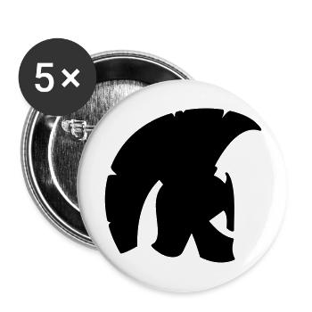spartan helmet 1c - Buttons large 2.2''/56 mm (5-pack) - white - Front