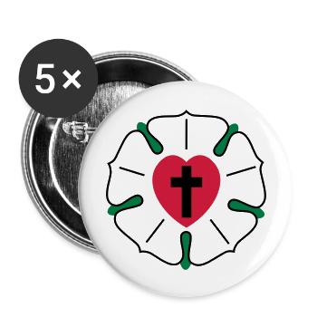 Luther Rose - Buttons large 2.2''/56 mm (5-pack) - white - Front