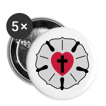 Luther - Buttons large 2.2''/56 mm (5-pack) - white - Front