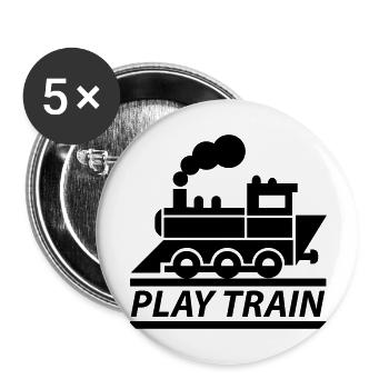 PLAY TRAIN - Buttons groß 56 mm (5er Pack) - Weiß - Vorne