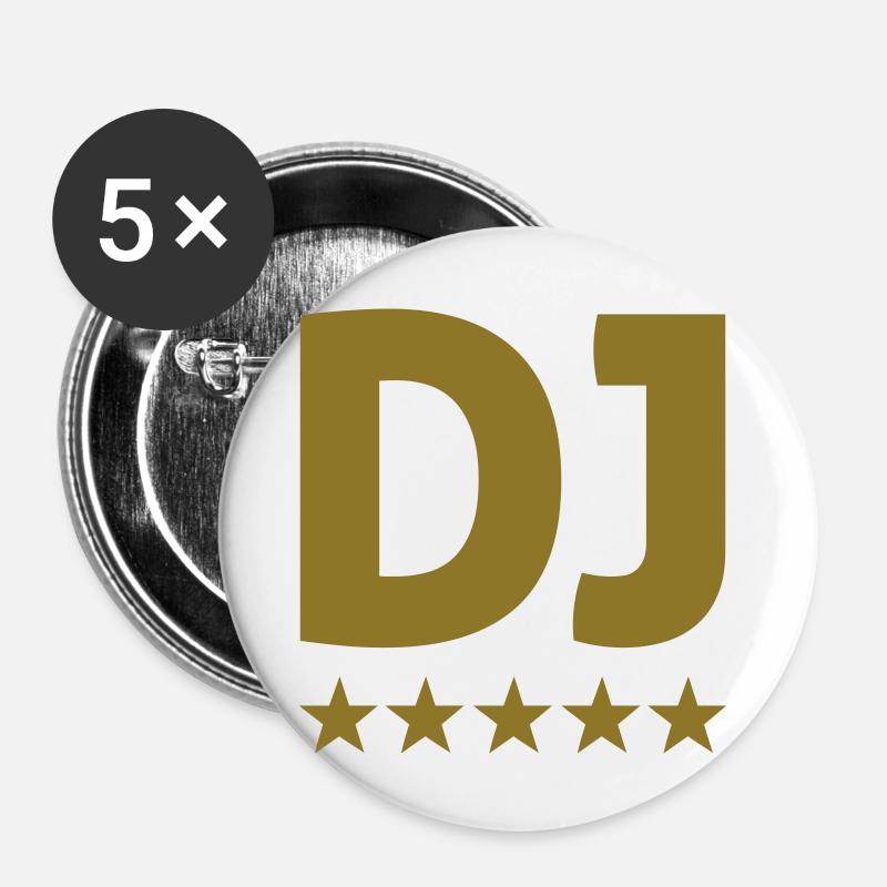 dj - Buttons large 2.2''/56 mm (5-pack) - white