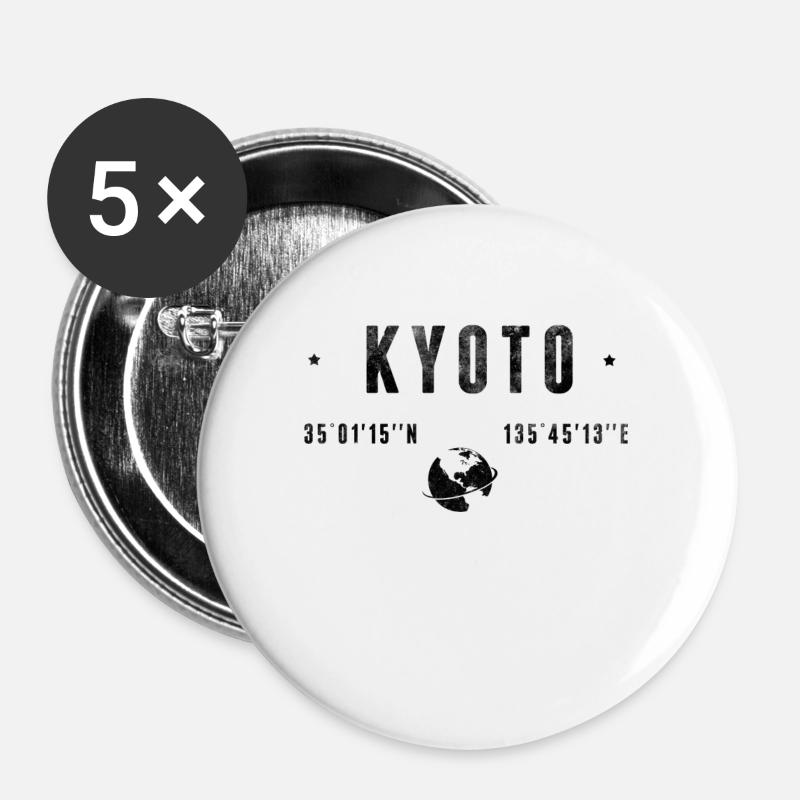 Kyoto - Buttons large 2.2''/56 mm (5-pack) - white