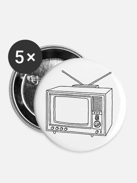 Television set TV - Buttons large 2.2''/56 mm (5-pack) - white