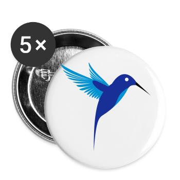 HUMMINGBIRD T SHIRT - Buttons large 2.2''/56 mm (5-pack) - white - Front
