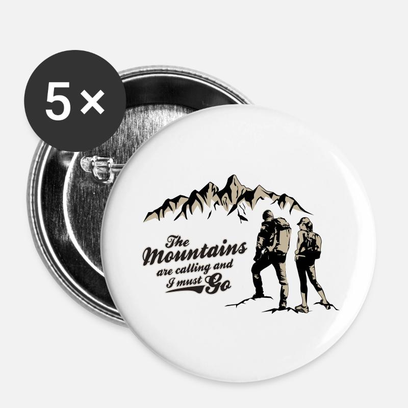 HIKE - Buttons large 2.2''/56 mm (5-pack) - white