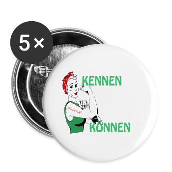 Die einen kennen mich die anderen können mich - Buttons groß 56 mm (5er Pack) - Weiß - Vorne