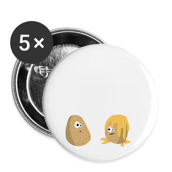 J'peux pas j'ai raclette - Lot de 5 grands badges (56 mm) - blanc - Devant