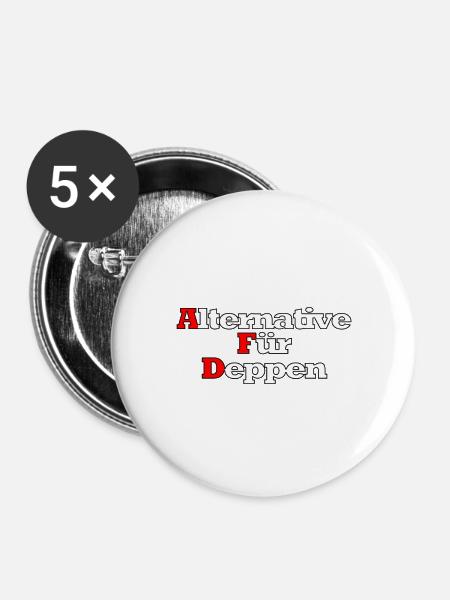 AFD - Buttons groß 56 mm (5er Pack) - Weiß