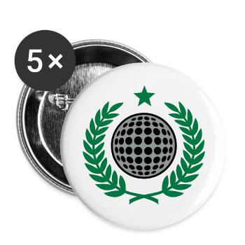 Couronne de laurier (Golf) 02 - Lot de 5 grands badges (56 mm) - blanc - Devant
