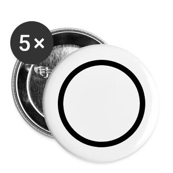 circle - Buttons large 2.2''/56 mm (5-pack) - white - Front