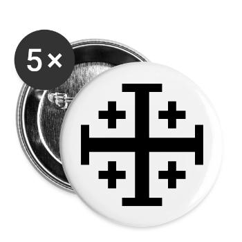 Christentum Collection - Buttons groß 56 mm (5er Pack) - Weiß - Vorne