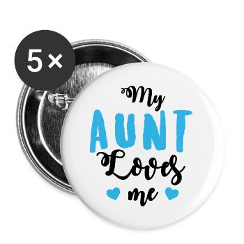 ma tante - Lot de 5 grands badges (56 mm) - blanc - Devant