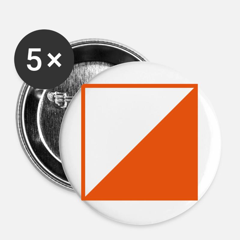 écran d'orientation - Lot de 5 grands badges (56 mm) - blanc