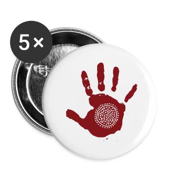 Aborigène07 - Lot de 5 grands badges (56 mm) - blanc - Devant