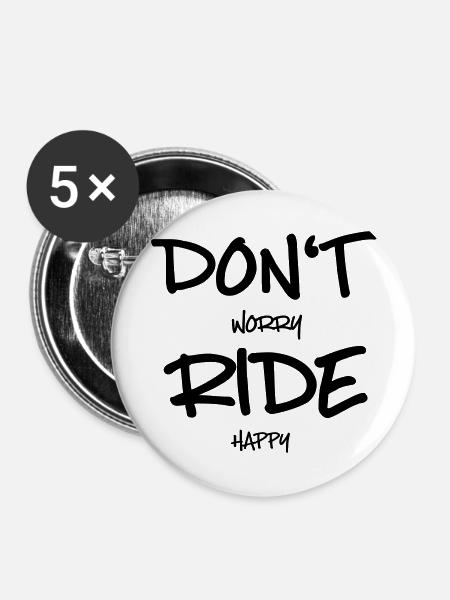 reiten - Buttons groß 56 mm (5er Pack) - Weiß