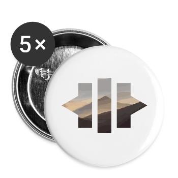 Geometric Mountains - Buttons large 2.2''/56 mm (5-pack) - white - Front