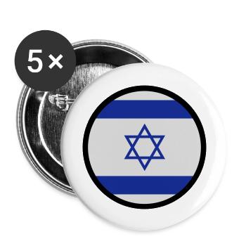 Under the sign of Israel - Buttons large 2.2''/56 mm (5-pack) - white - Front