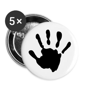 Bébé dans le ventre empreinte de main - Lot de 5 grands badges (56 mm) - blanc - Devant