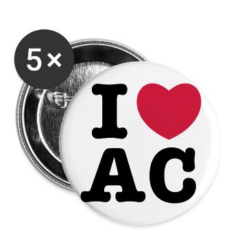 i heart ac - Buttons large 2.2''/56 mm (5-pack) - white - Front
