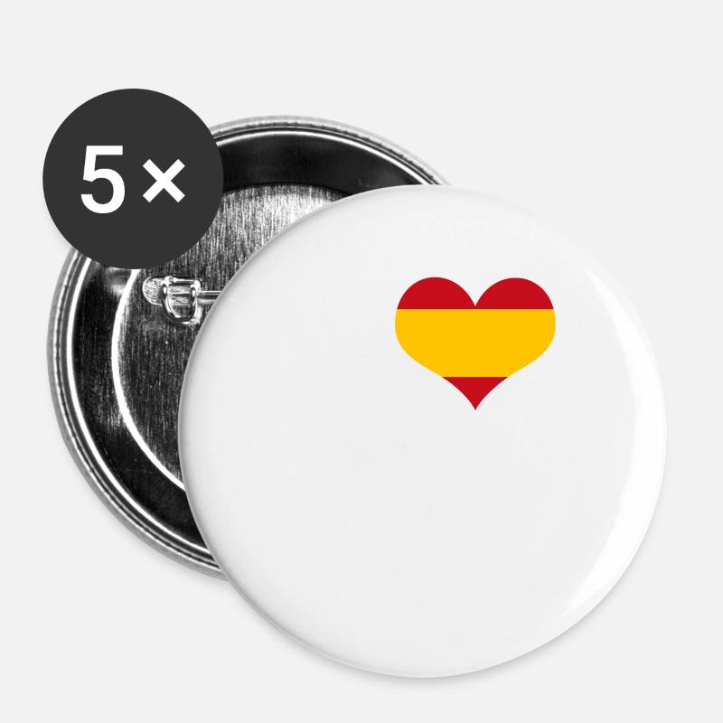 I Love Spain BENIDORM - Buttons large 2.2''/56 mm (5-pack) - white