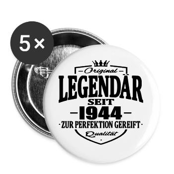legendär seit 1944 - Buttons groß 56 mm (5er Pack) - Weiß - Vorne