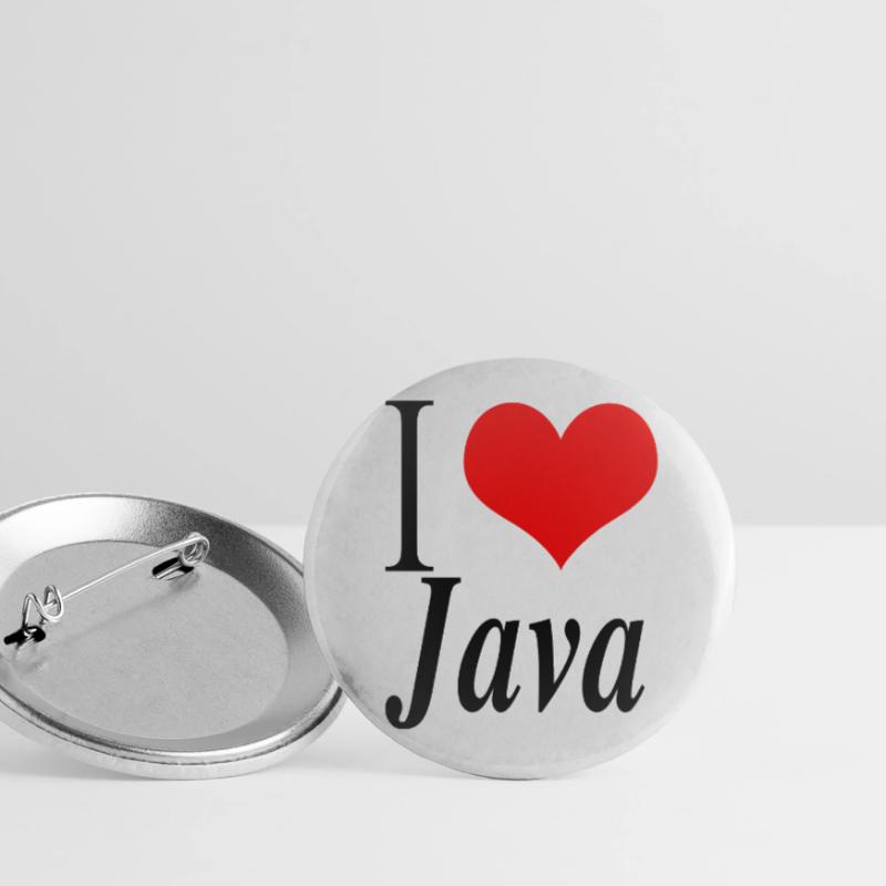 J'adore Java Lot de 5 grands badges (56 mm)